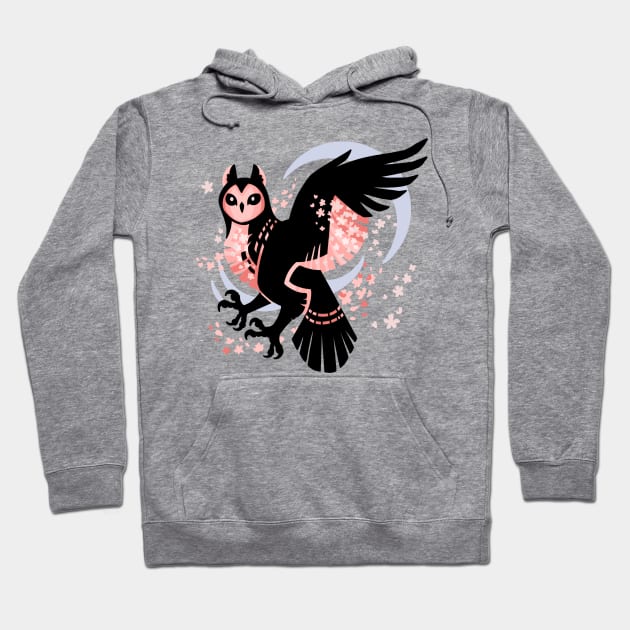 Cherry Blossom Owl Hoodie by Things By Diana